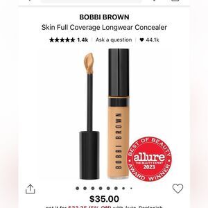 NEW Bobbi Brown Instant Full Cover Concealer Full Size in Natural Tan